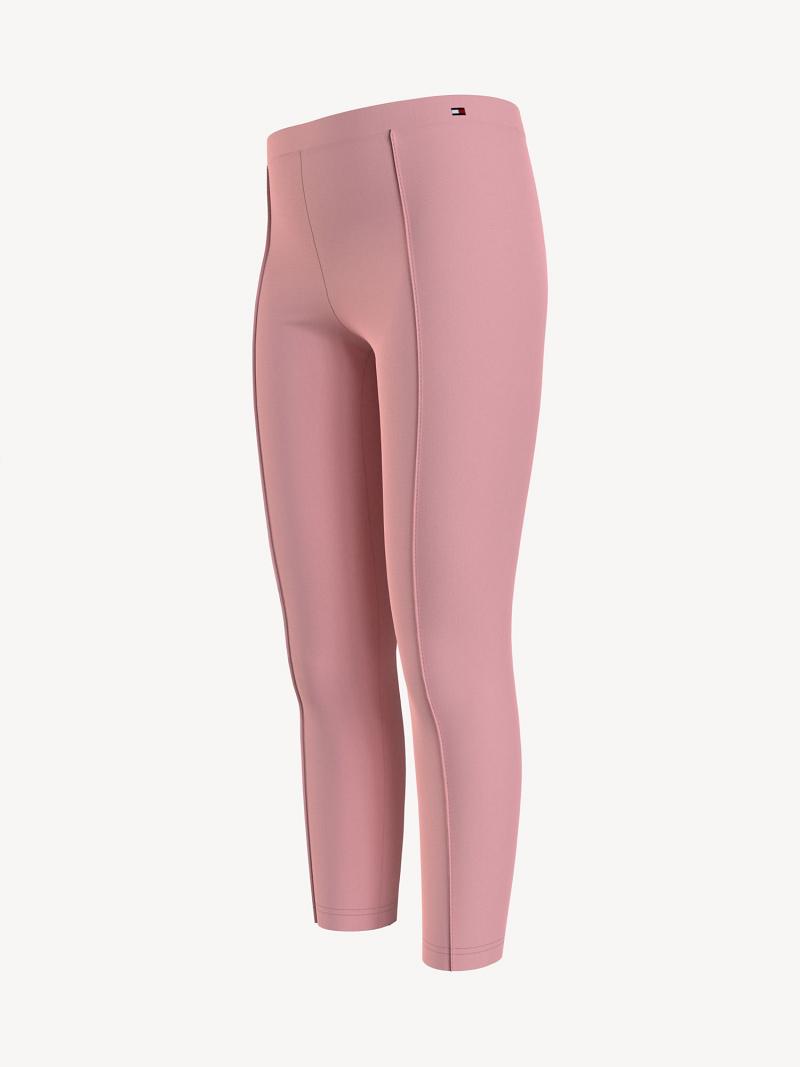 Lány Tommy Hilfiger Big Solid Leggings Rózsaszín | HU 1820XYU